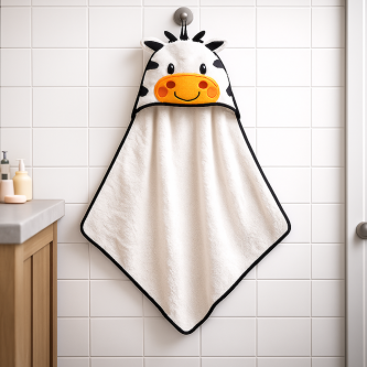 Βρεφικό μπουρνούζι μπάνιου Bathtowel zebra